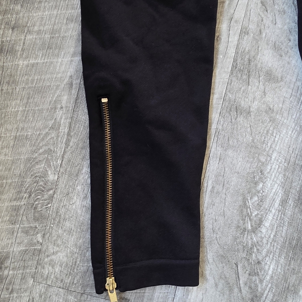 SPANX Black Leggings with Gold Zipper - Picture 2 of 4